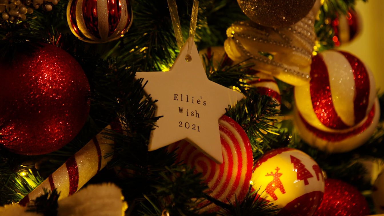 Bauble on tree of Ellie's Wish 2021 Bauble on tree of Ellie's Wish 2021