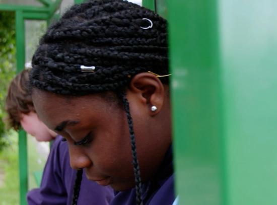 Local Plan Have your Say Girl at bus stop