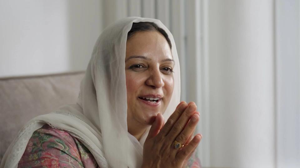 Saiqa Foster Carer laughing in interview 