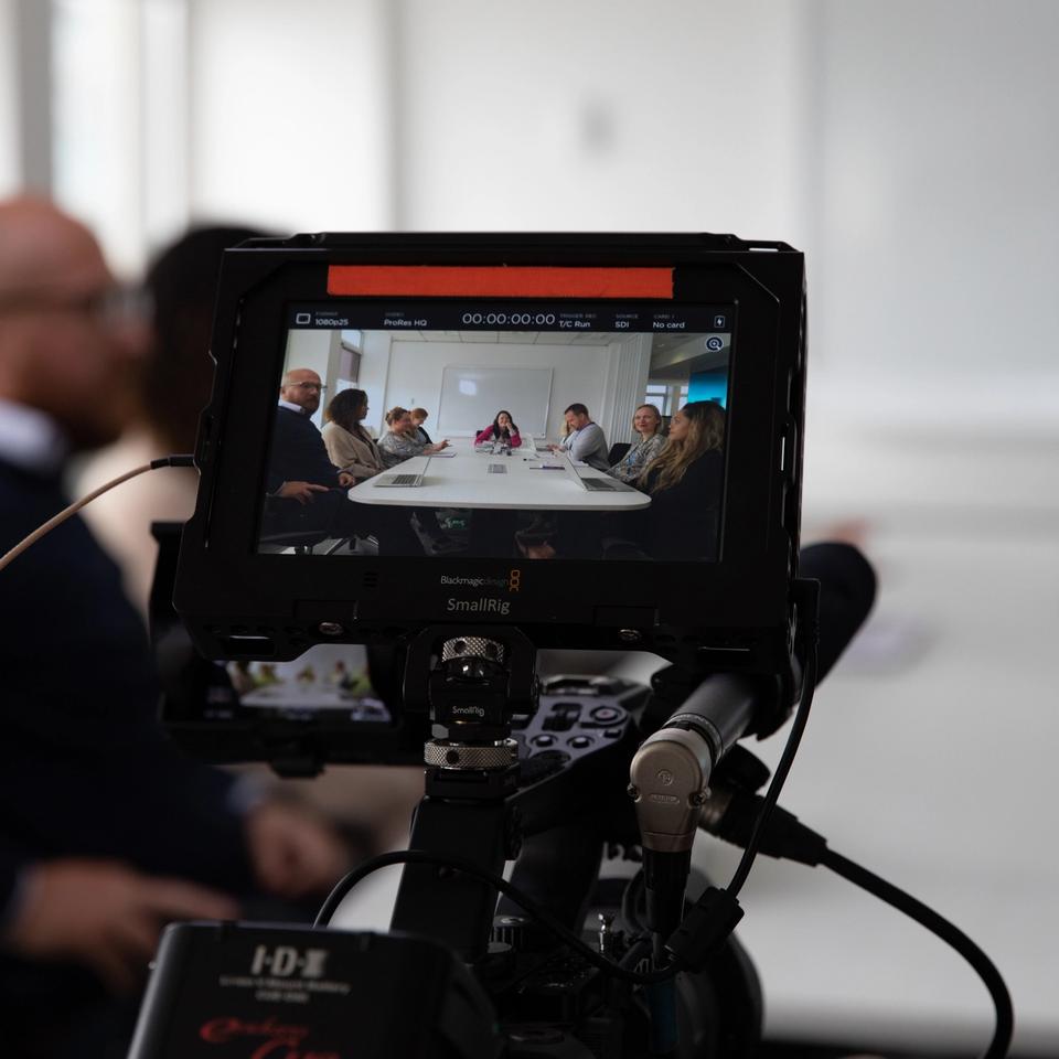 Behind the Scenes camera monitor filming