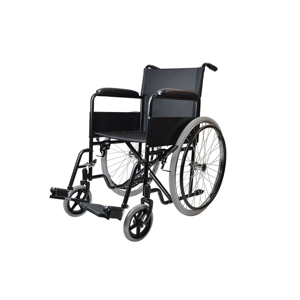 YK9022 steel frame foldable detachable parts manual wheelchair