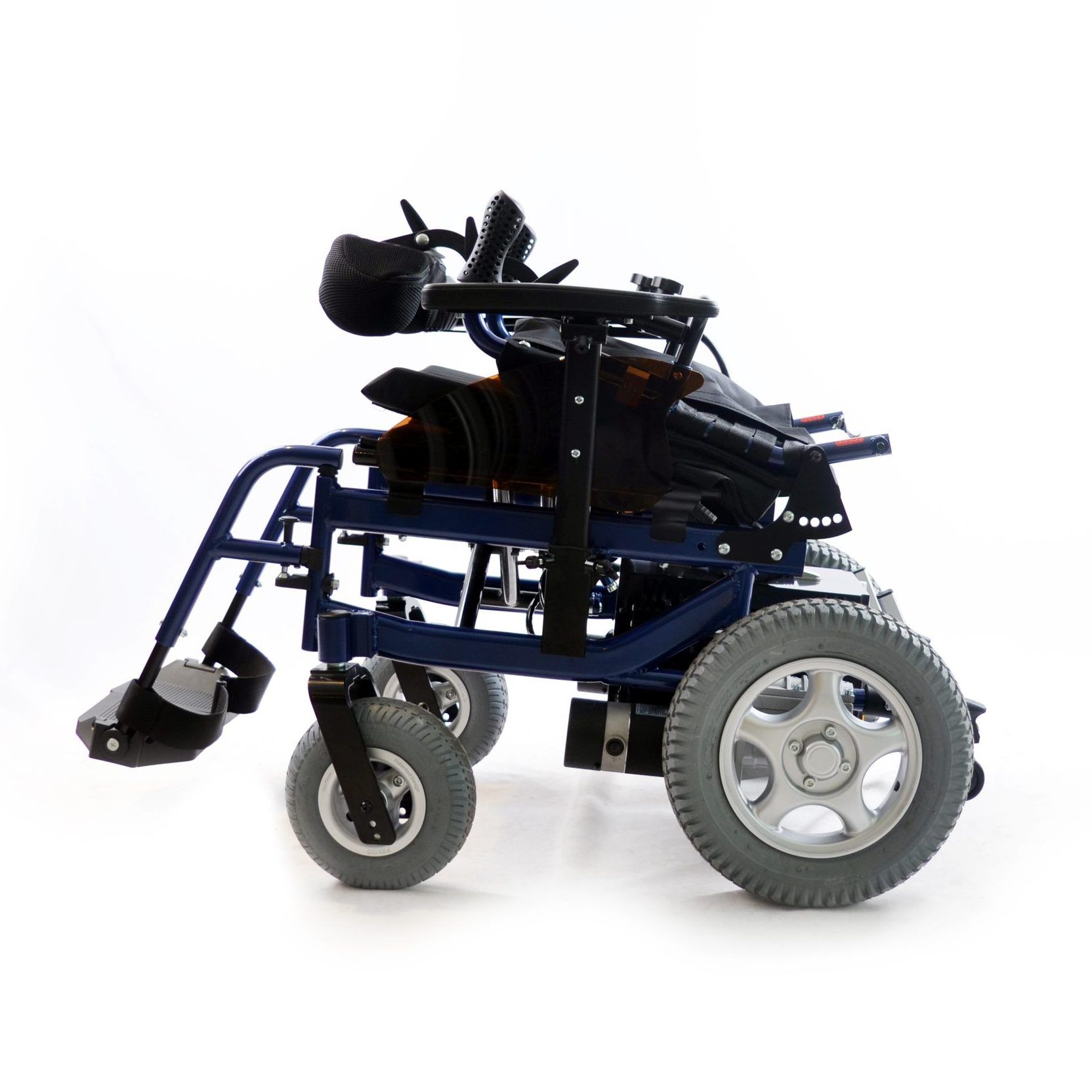 RECLINER Y202 aluminum foldable adjustable power wheelchair foldable high-strength aluminum alloy frame detail