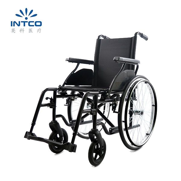 YK9045 steel frame foldable anti-tipper manual wheelchair product image