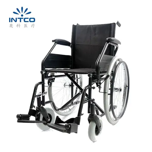 YK9041 steel frame foldable anti-tipper manual wheelchair product image