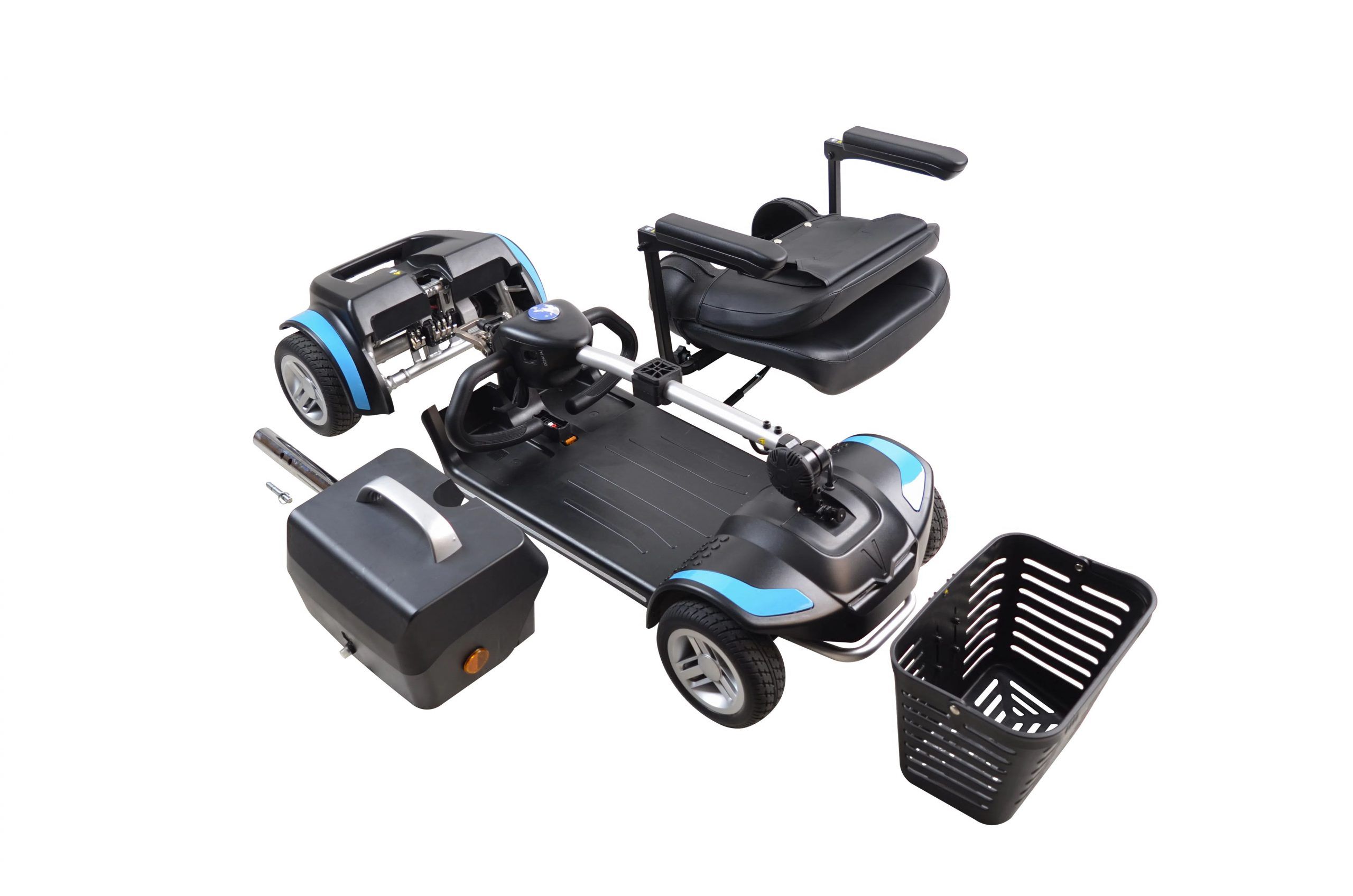 LIBRA-DX lightweight electromagnetic brake mobility scooter detachable parts detail