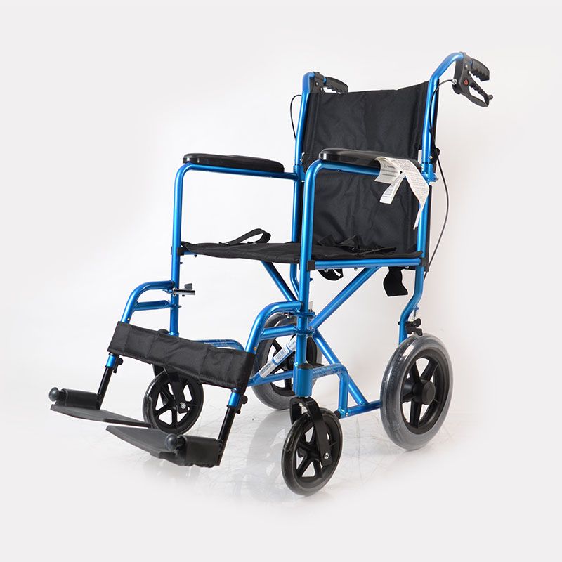 YK9095 aluminum foldable lightweight manual wheelchair half-fold backrest design greatly reduces storage volume detail