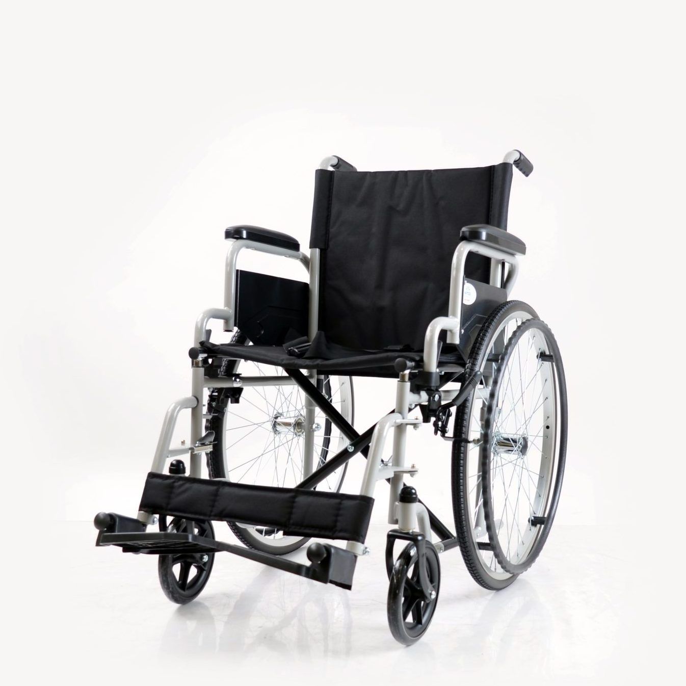 YK9031 steel frame foldable anti-tipper manual wheelchair