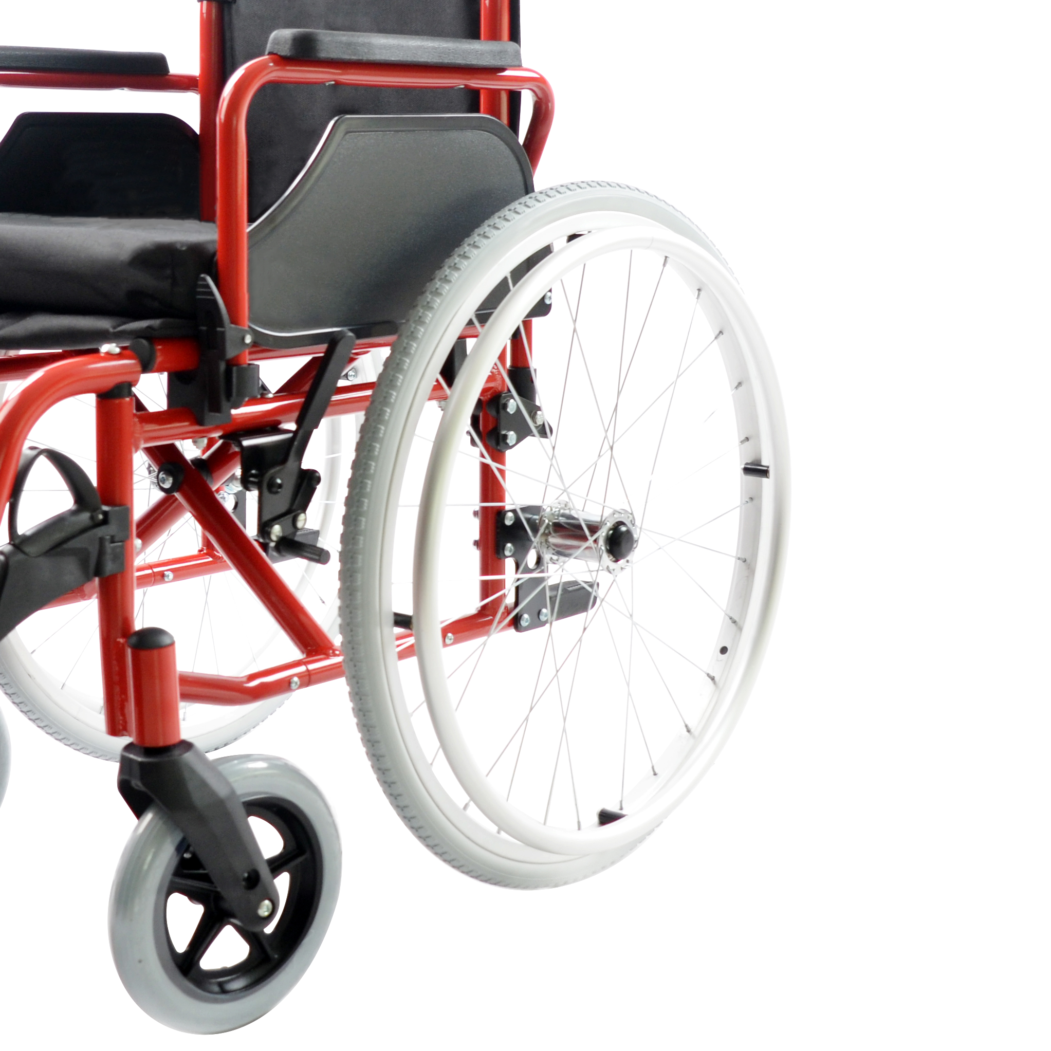 YK9065 kid aluminum foldable lightweight manual wheelchair flip back with full length armrests make it easier for users to get in and out of wheelchairs detail