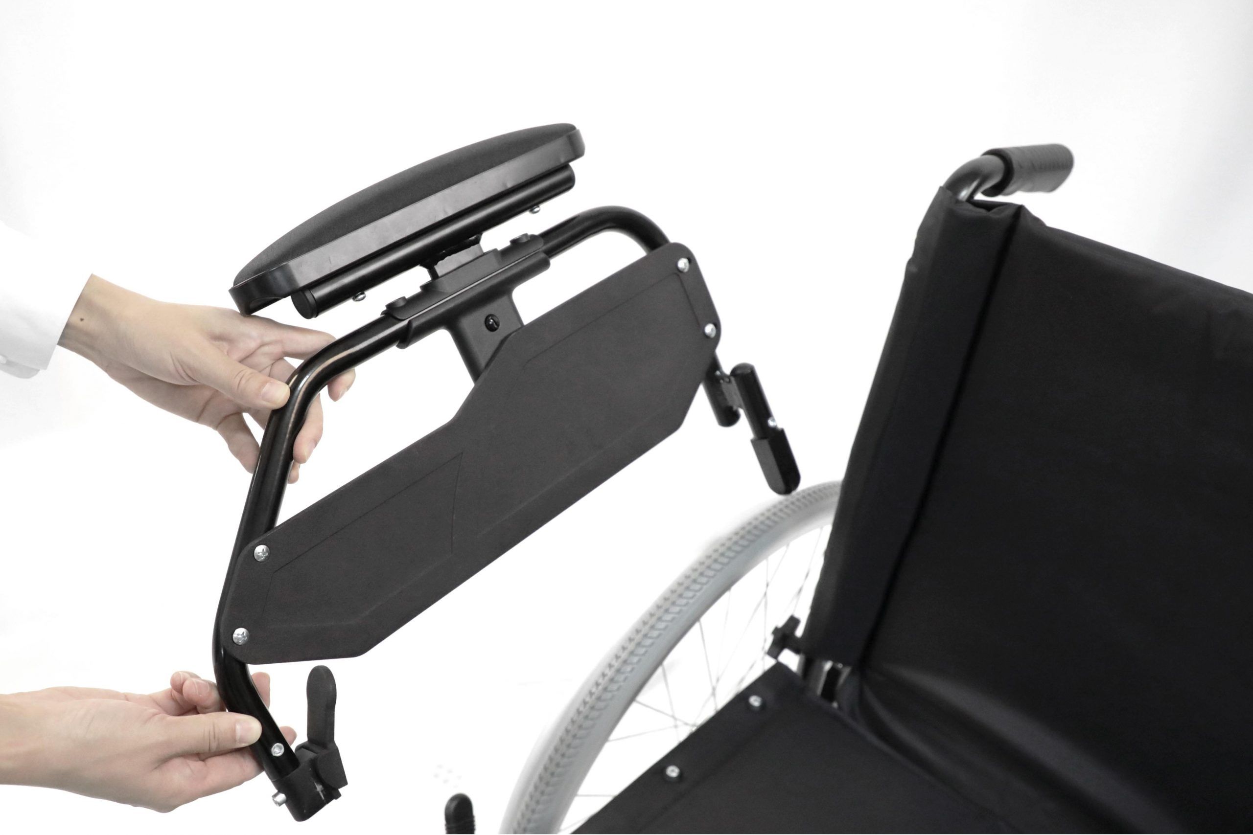 YK9055 K5 aluminum adjustable detachable parts manual wheelchair adjustable rear wheels at the front and rear detail