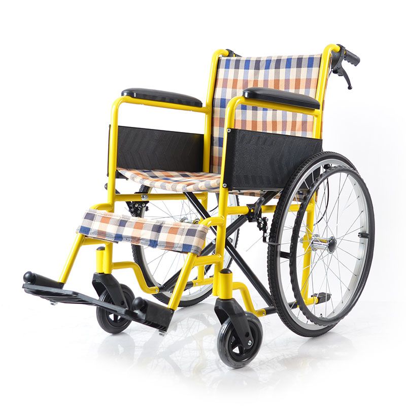 YK9068 aluminum foldable lightweight manual wheelchair half-fold backrest design greatly reduces storage volume detail