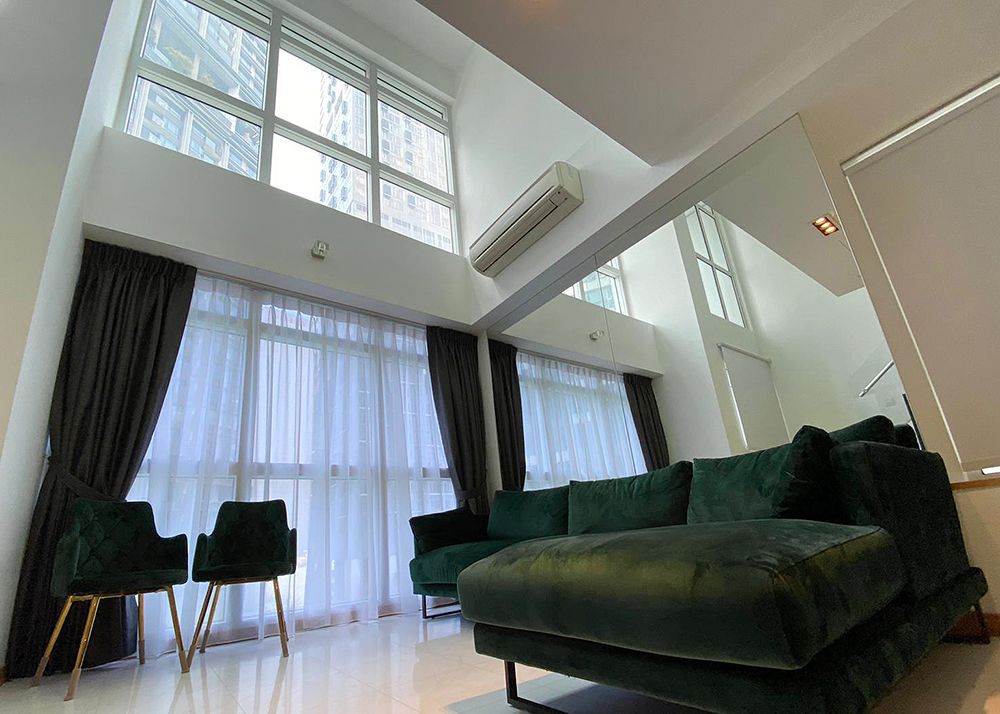 Day and Night Curtains Roller Blinds Singapore Condo Living Room
