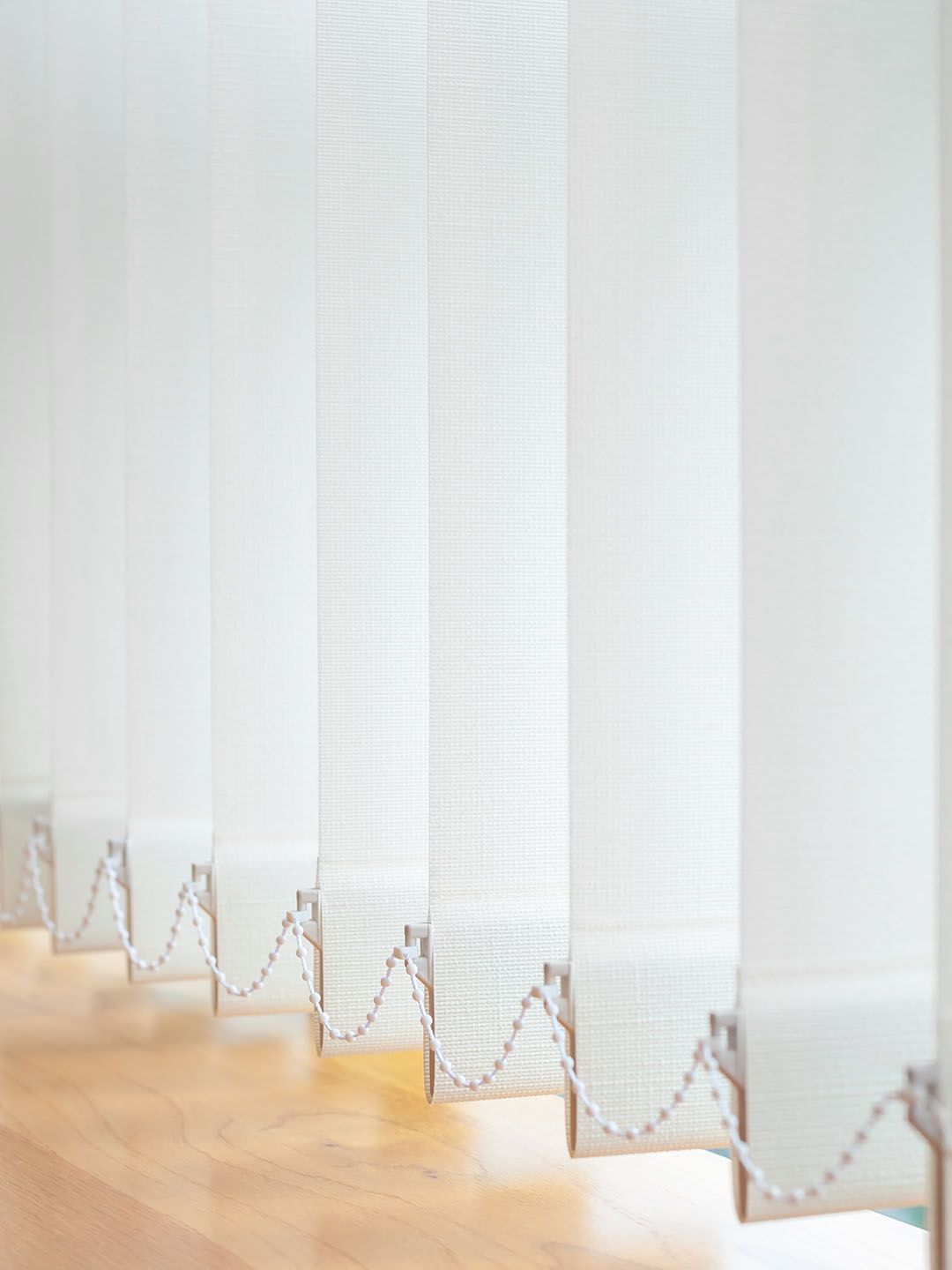 Close up of Vertical blinds