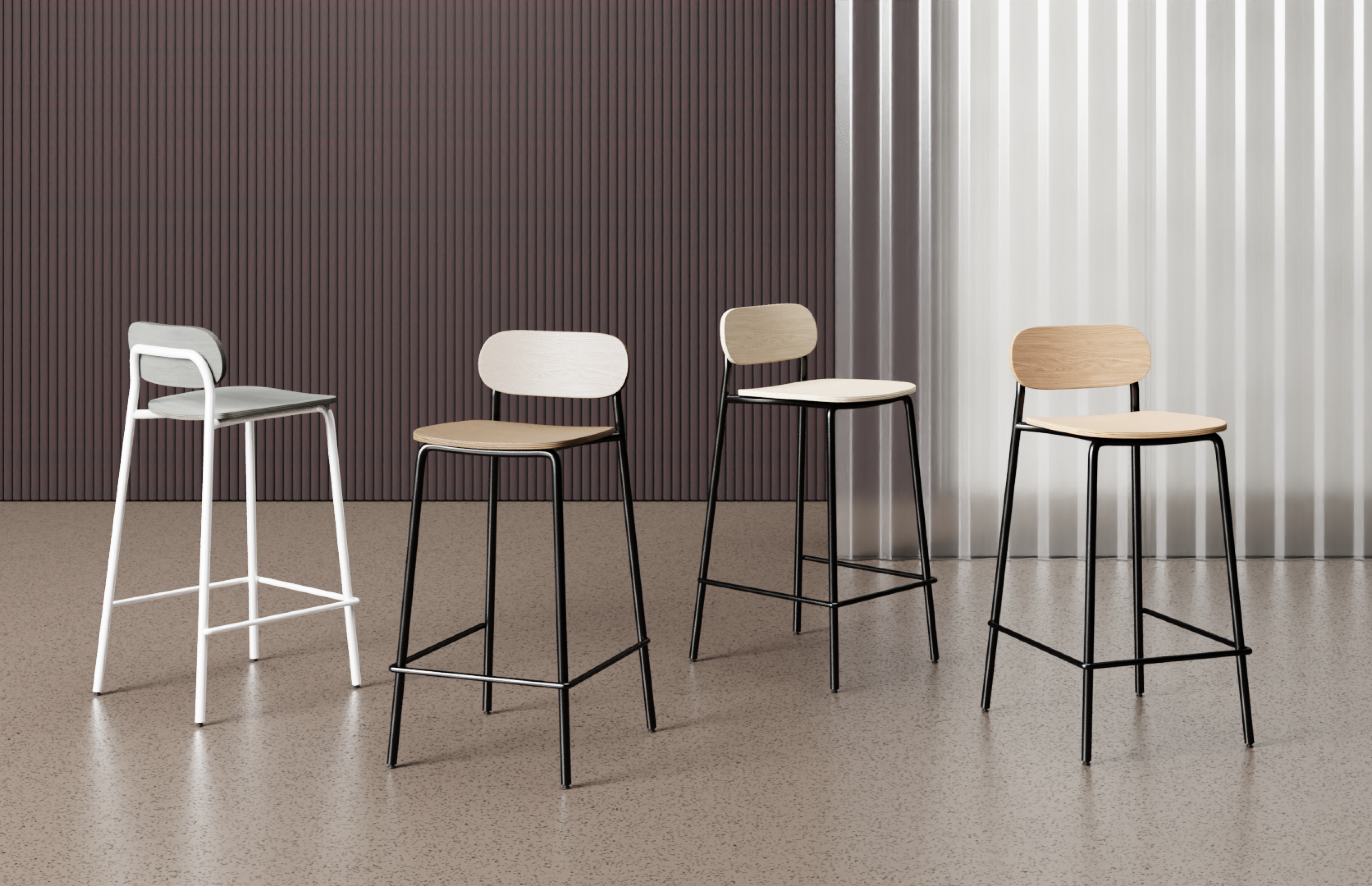 Frame Barstool (2 Piece Seat)