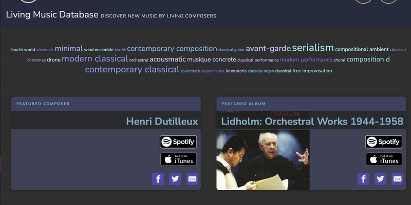 Living Music Database