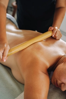 Tone your body with a holistic wooden massage technique