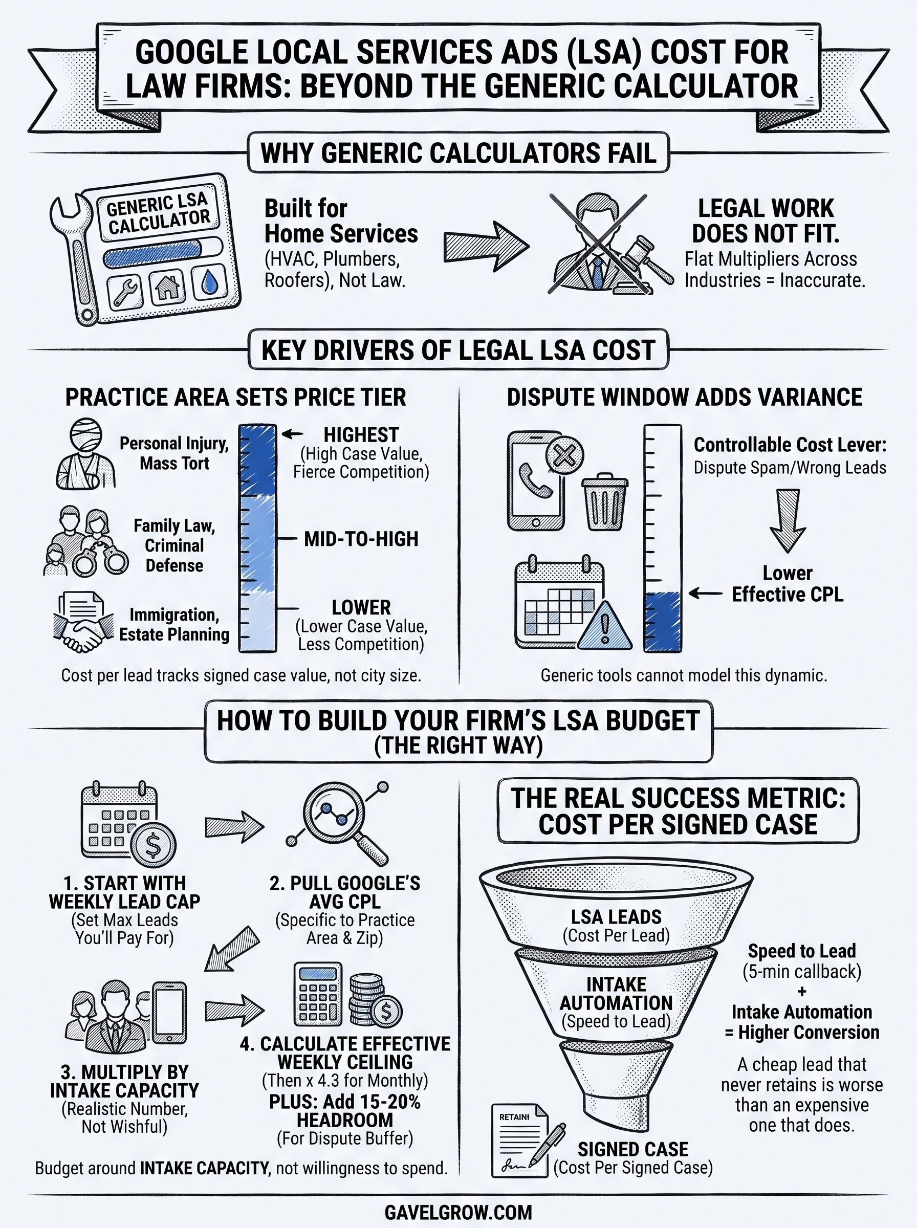 google local services ads cost calculator infographic