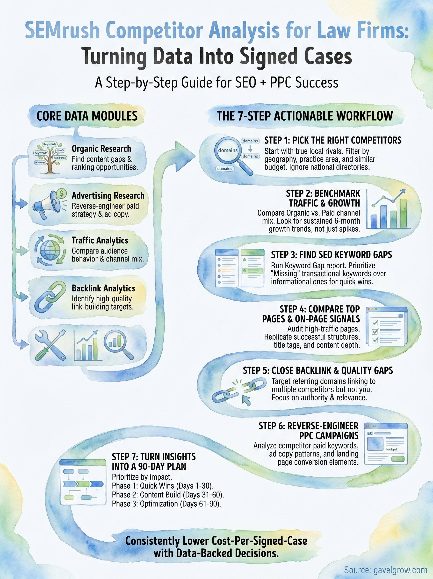 semrush competitor analysis infographic
