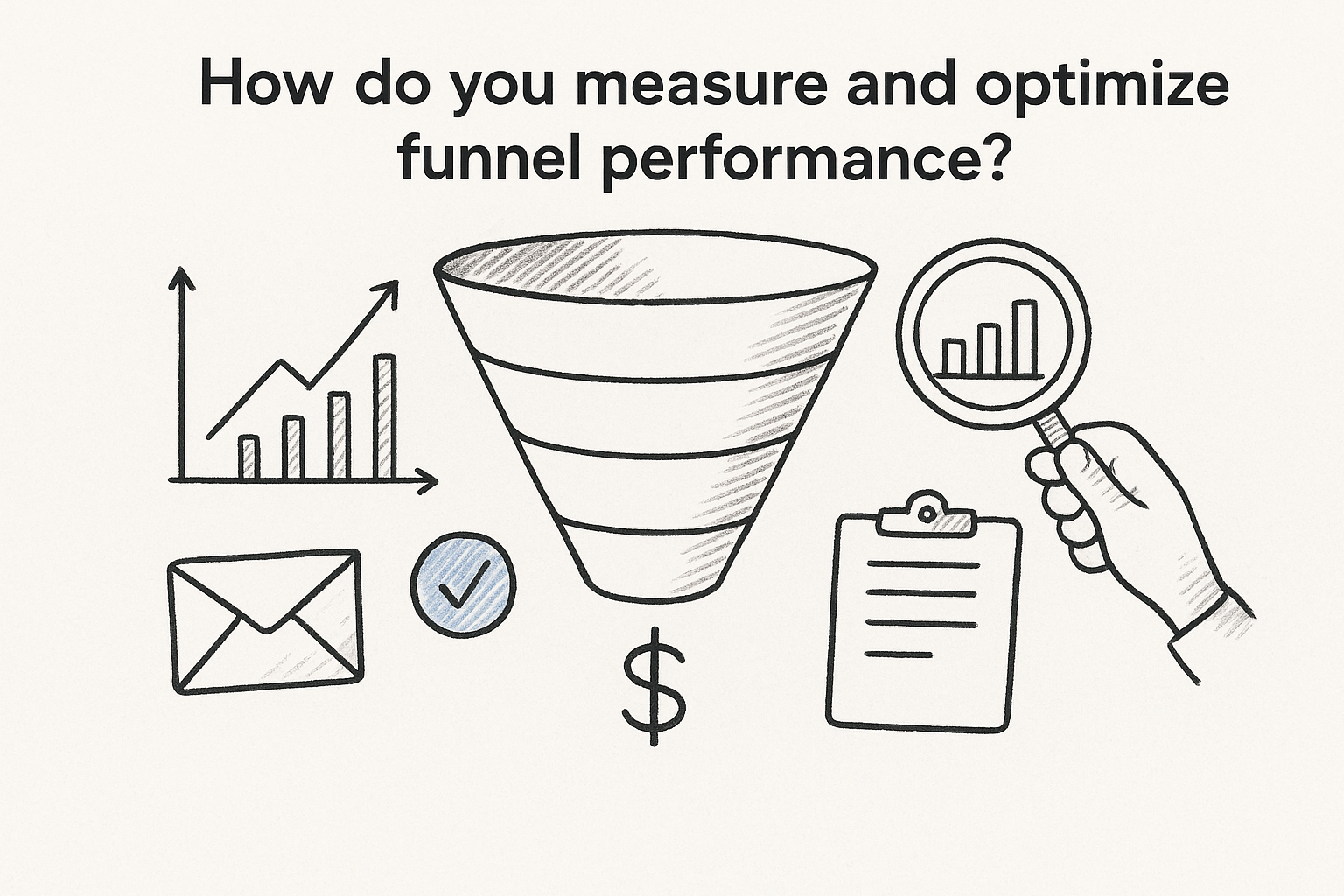 How do you measure and optimize funnel performance?