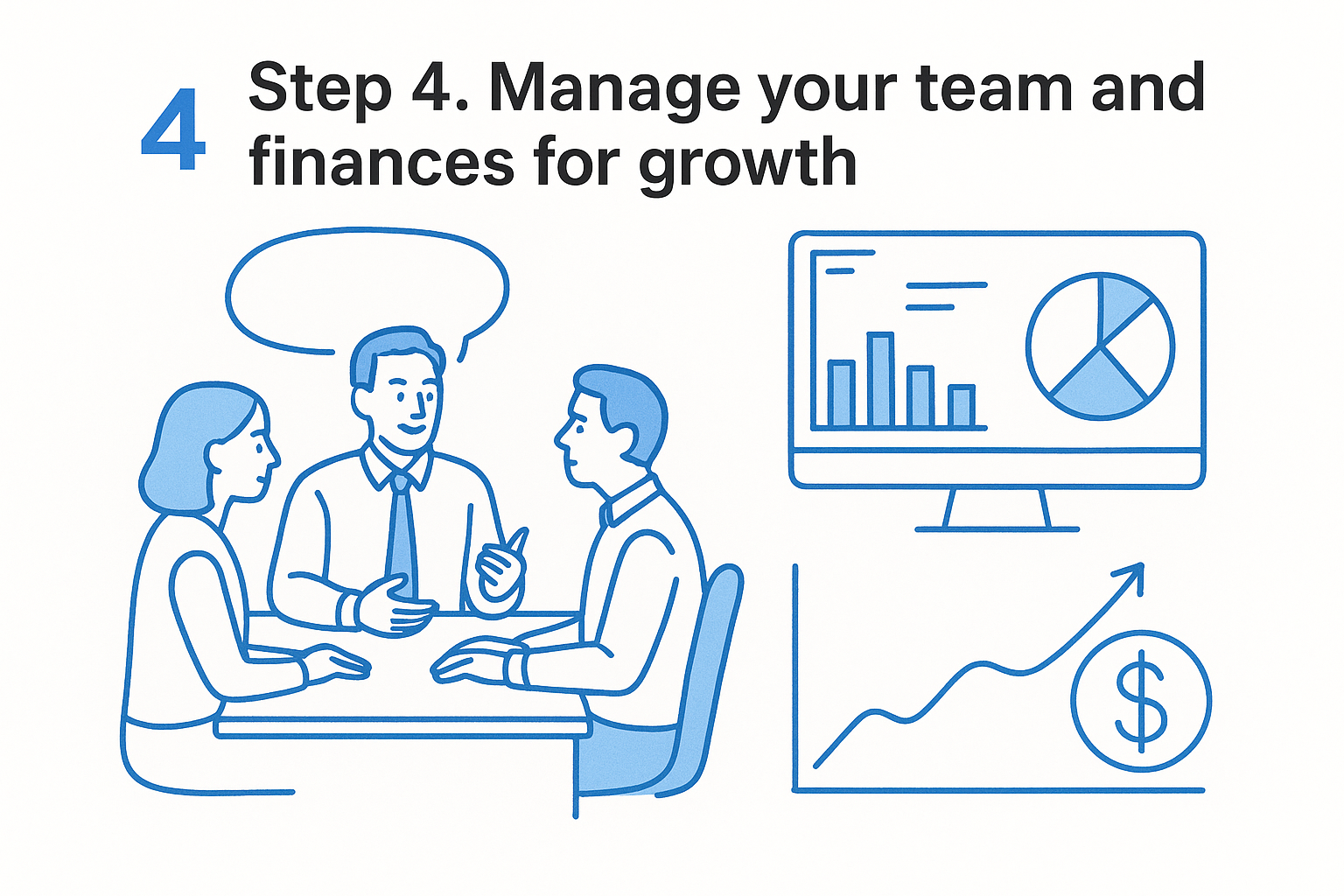 Step 4. Manage your team and finances for growth