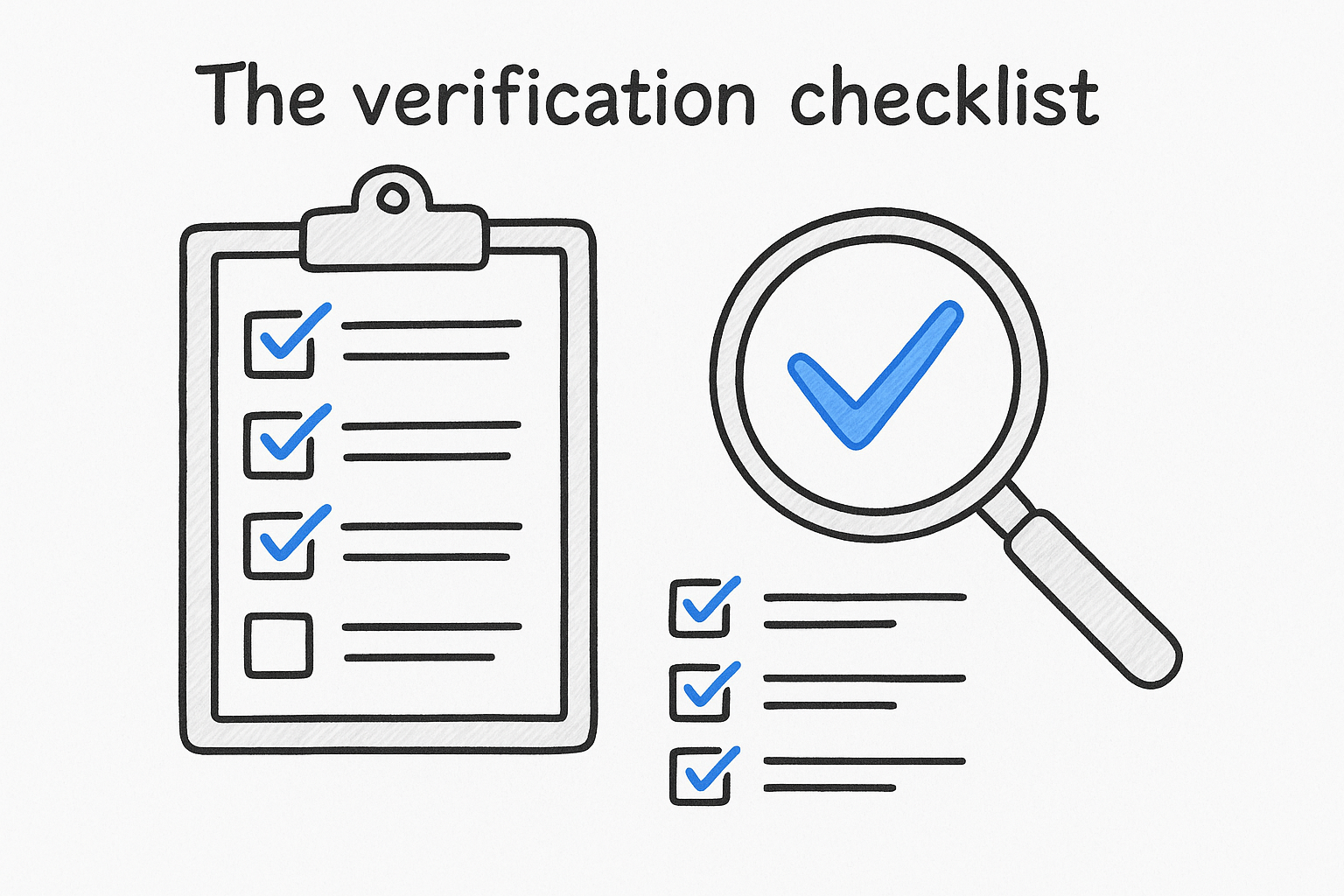 The verification checklist