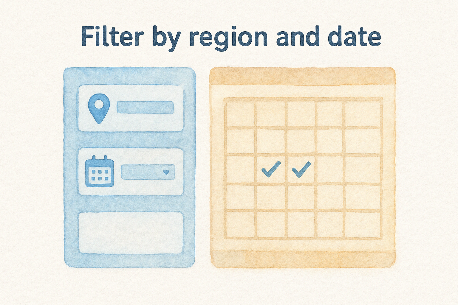 Filter by region and date