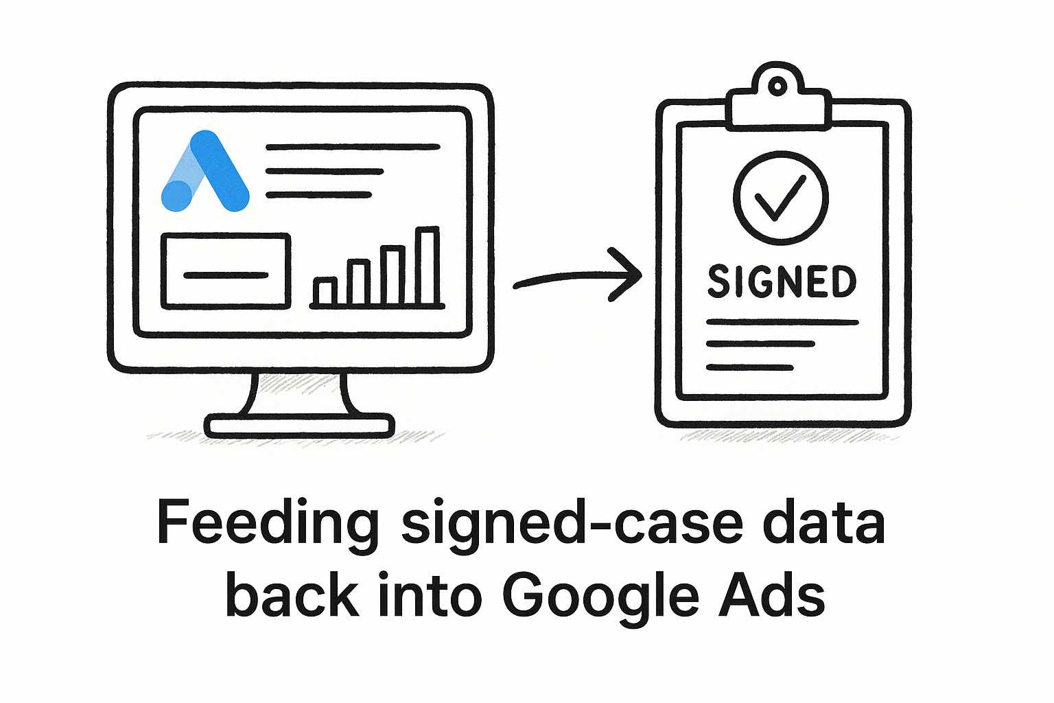 Feeding signed-case data back into Google Ads