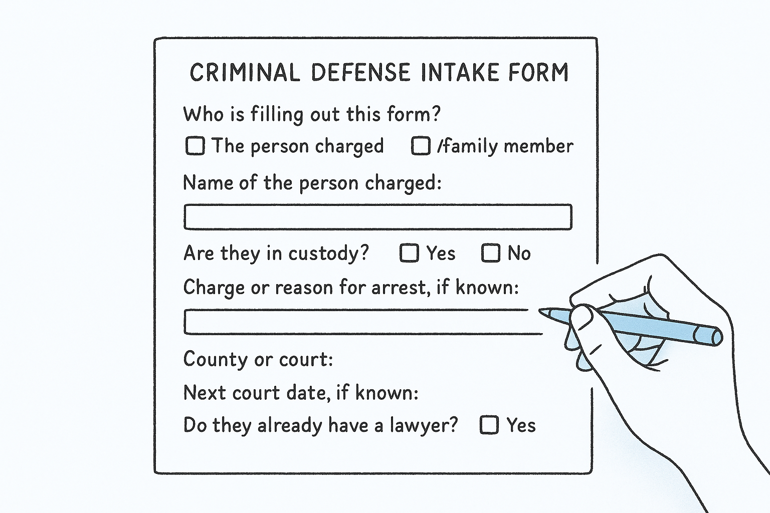 4. Criminal defense intake form template