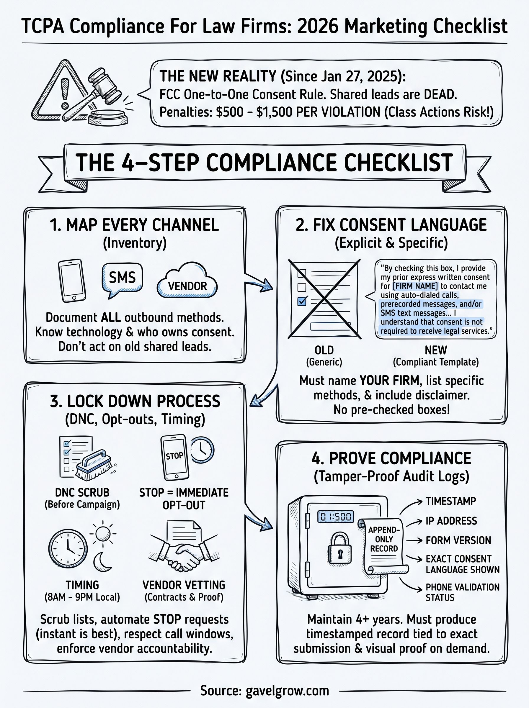 tcpa compliance for law firms infographic