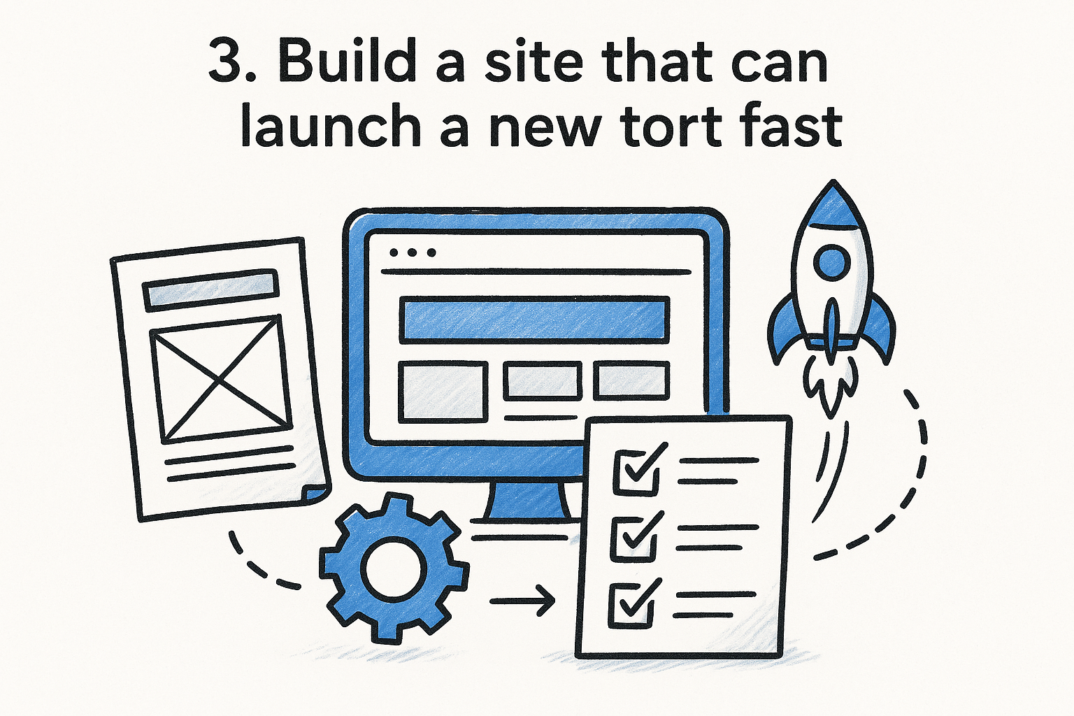 3. Build a site that can launch a new tort fast