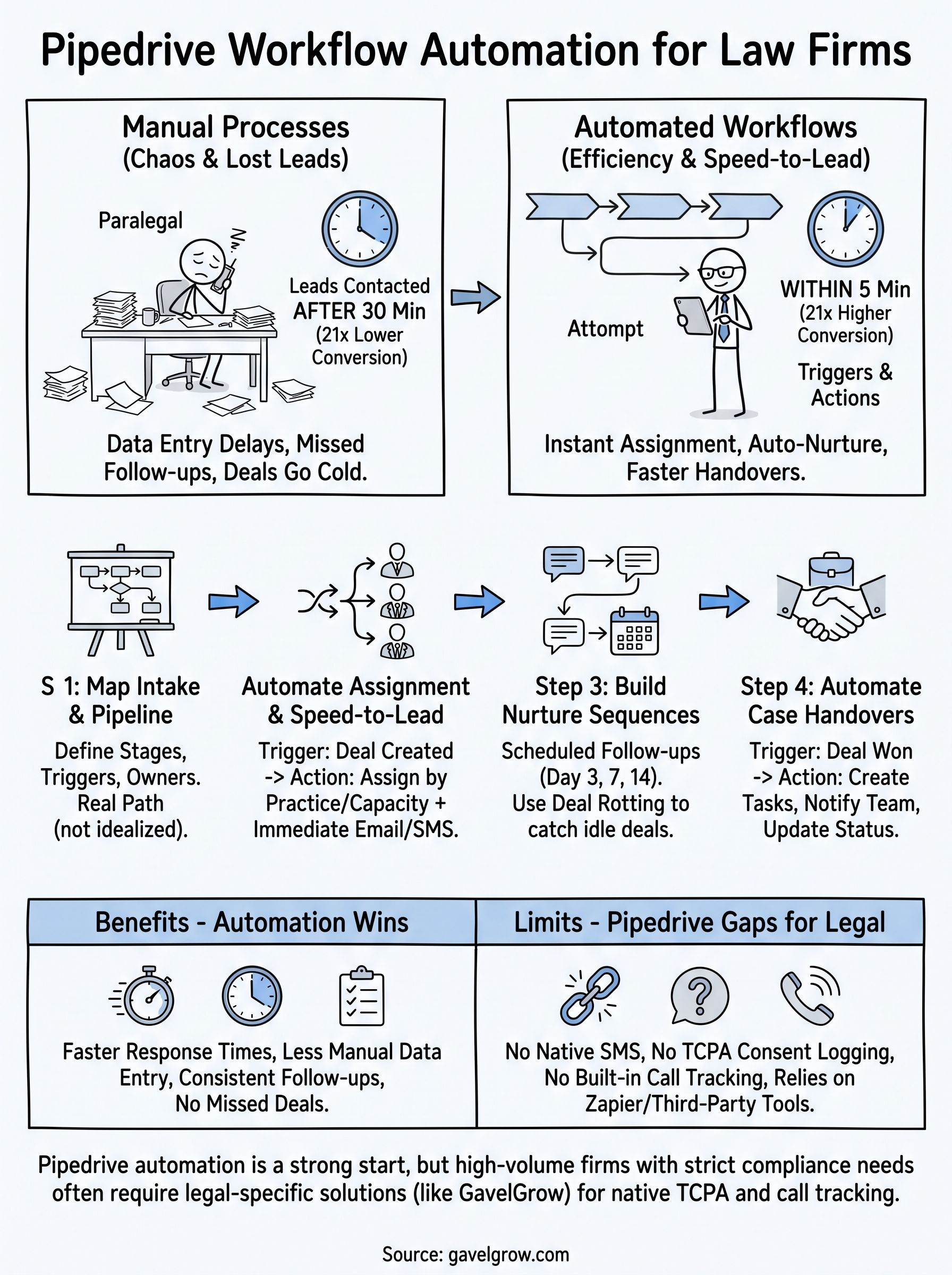 pipedrive workflow automation infographic