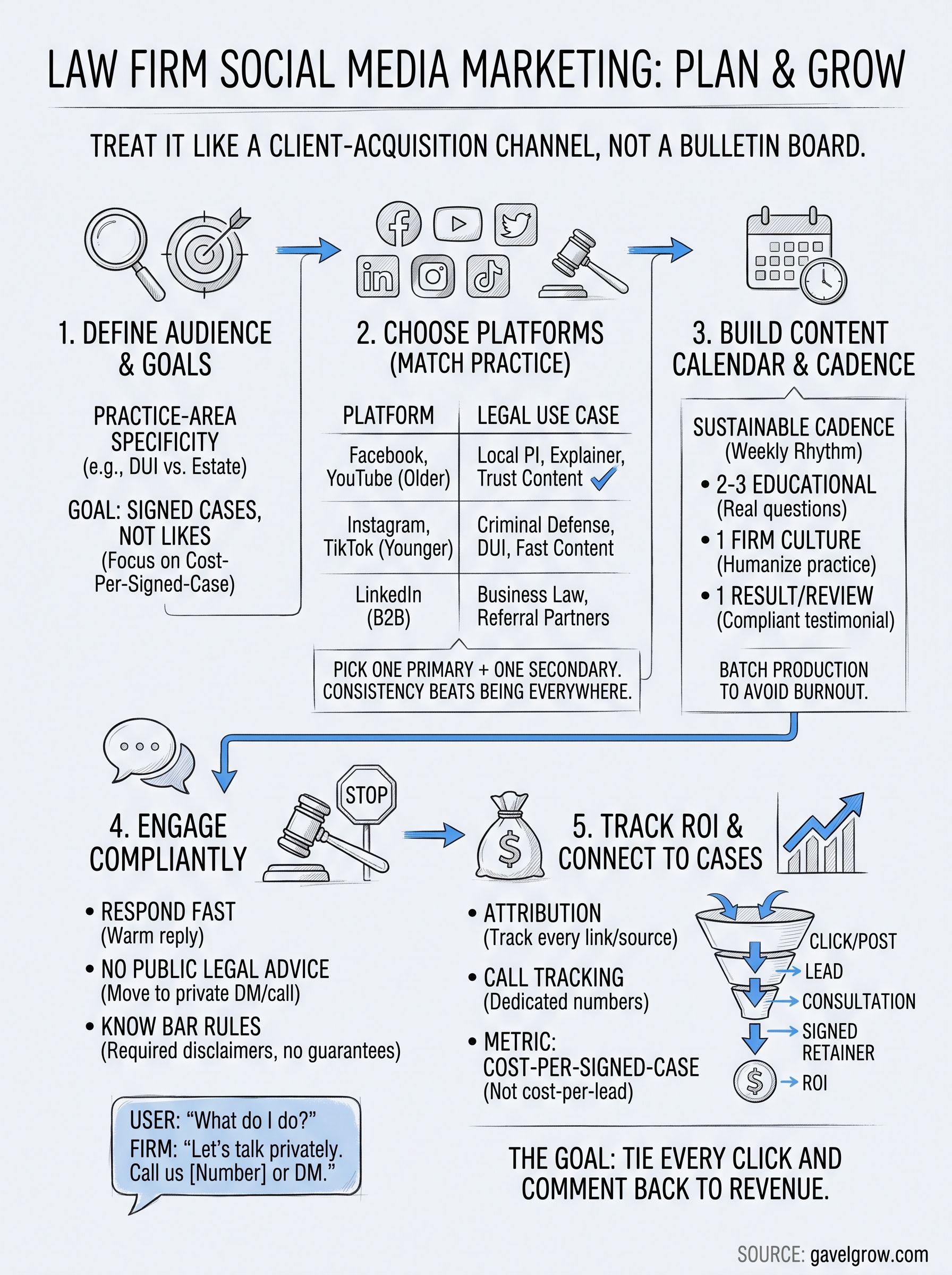 law firm social media marketing infographic