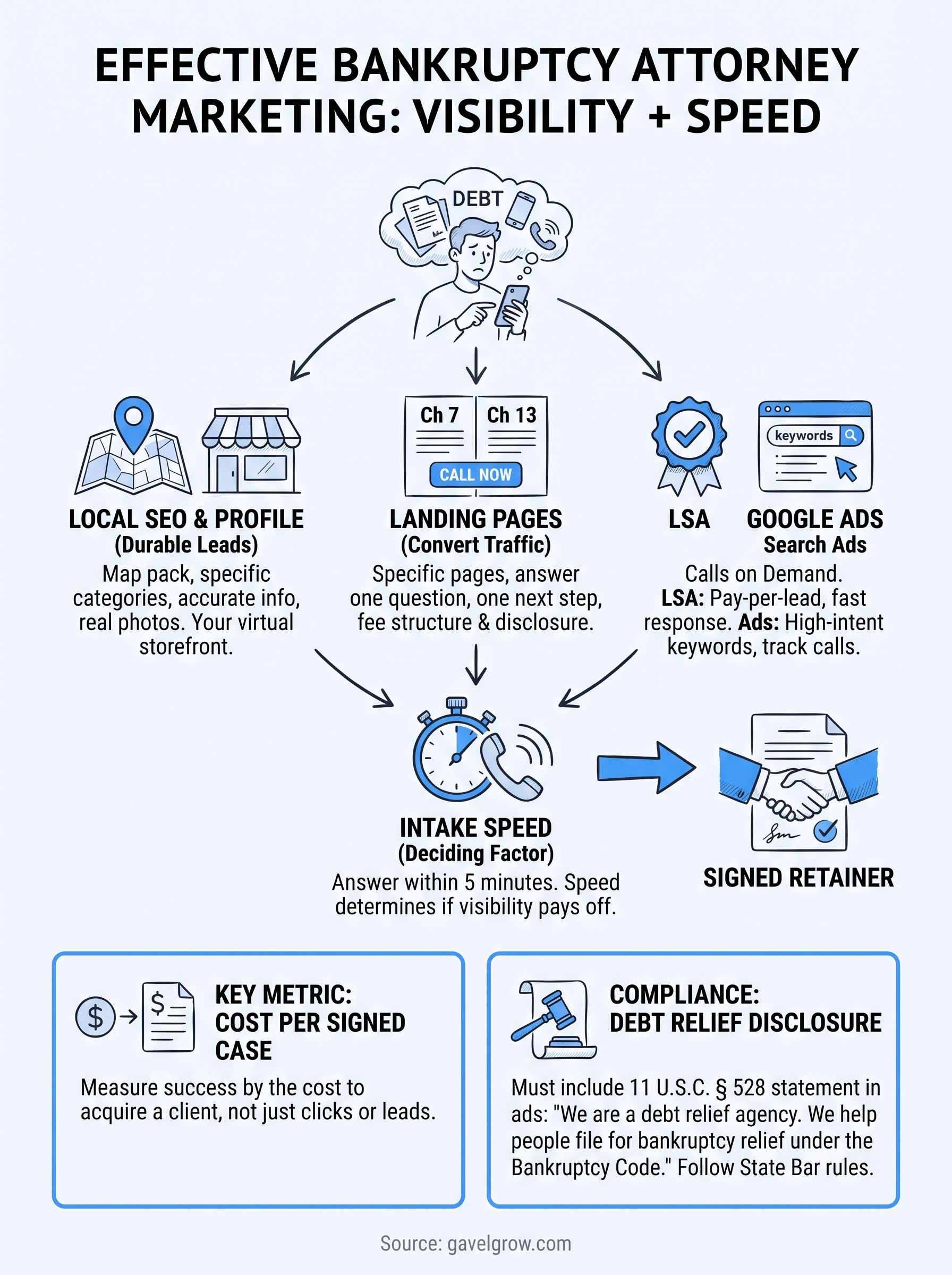 bankruptcy attorney marketing infographic