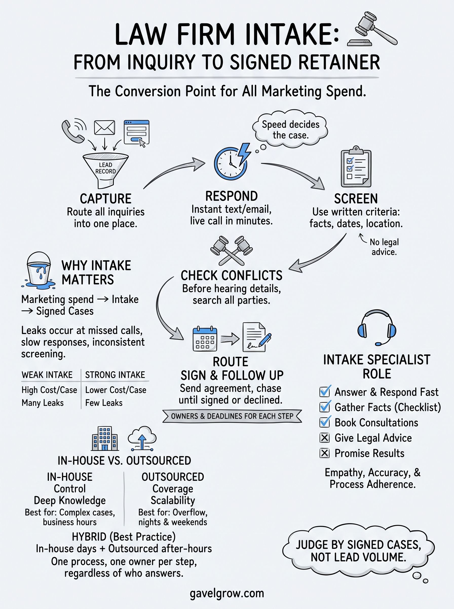 law firm intake infographic