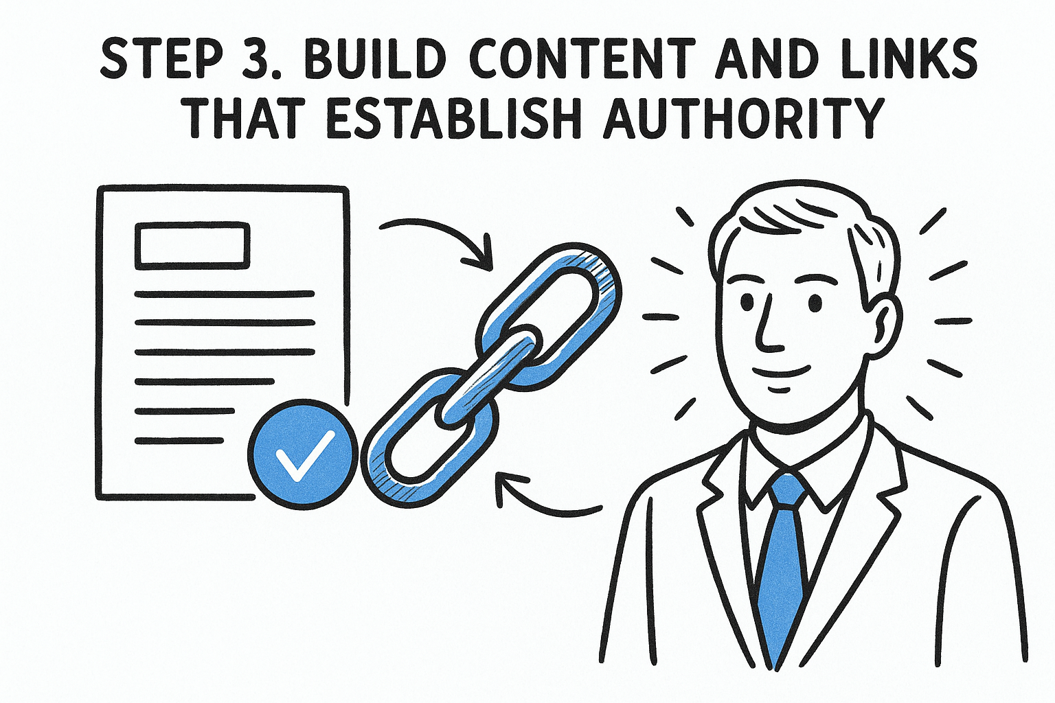 Step 3. Build content and links that establish authority