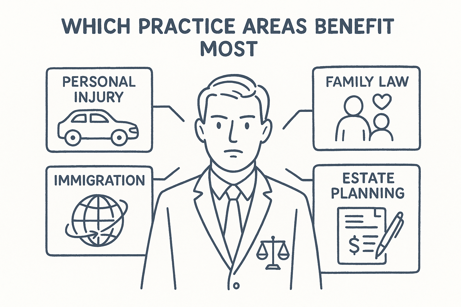 Which practice areas benefit most