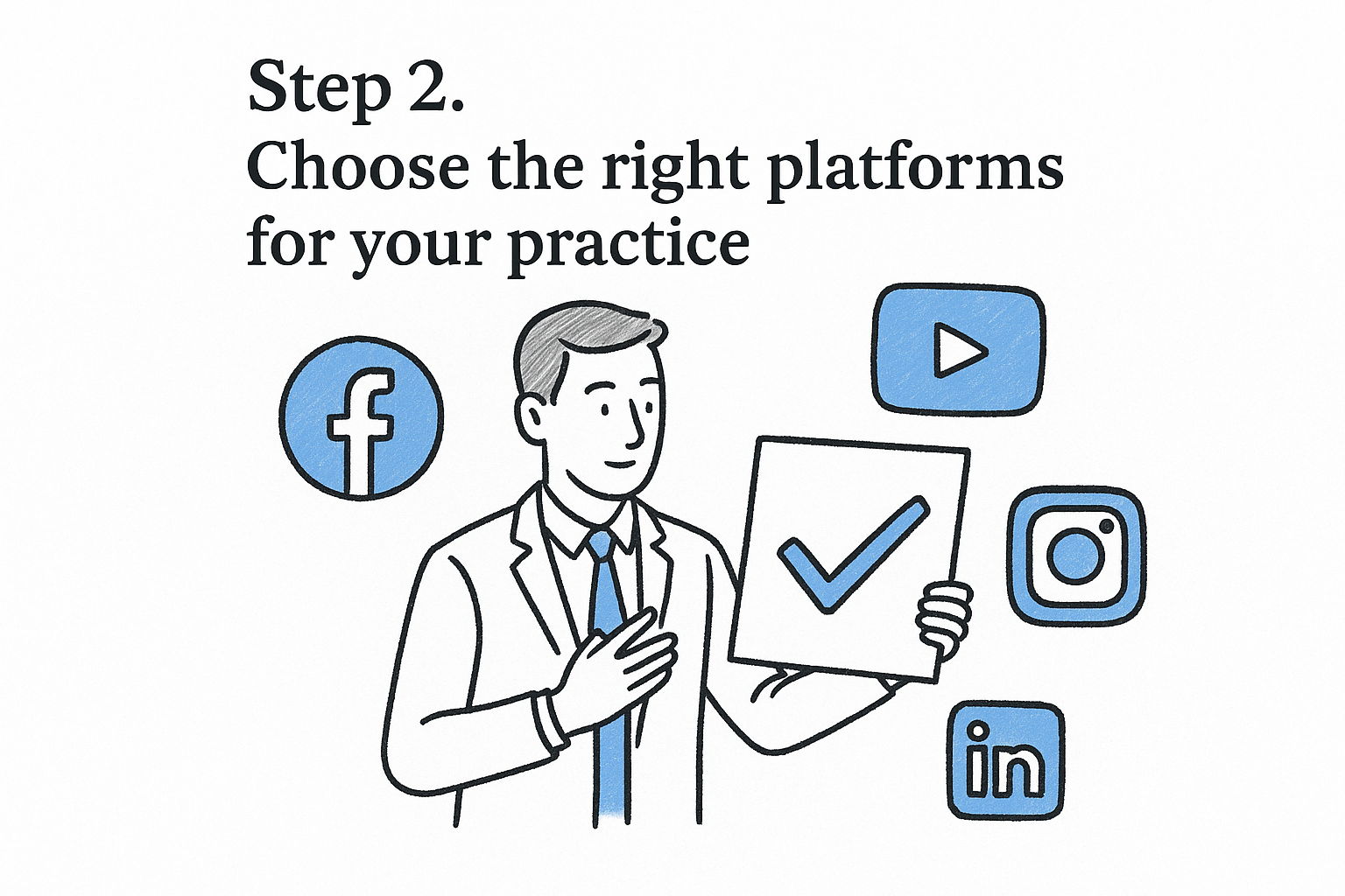 Step 2. Choose the right platforms for your practice