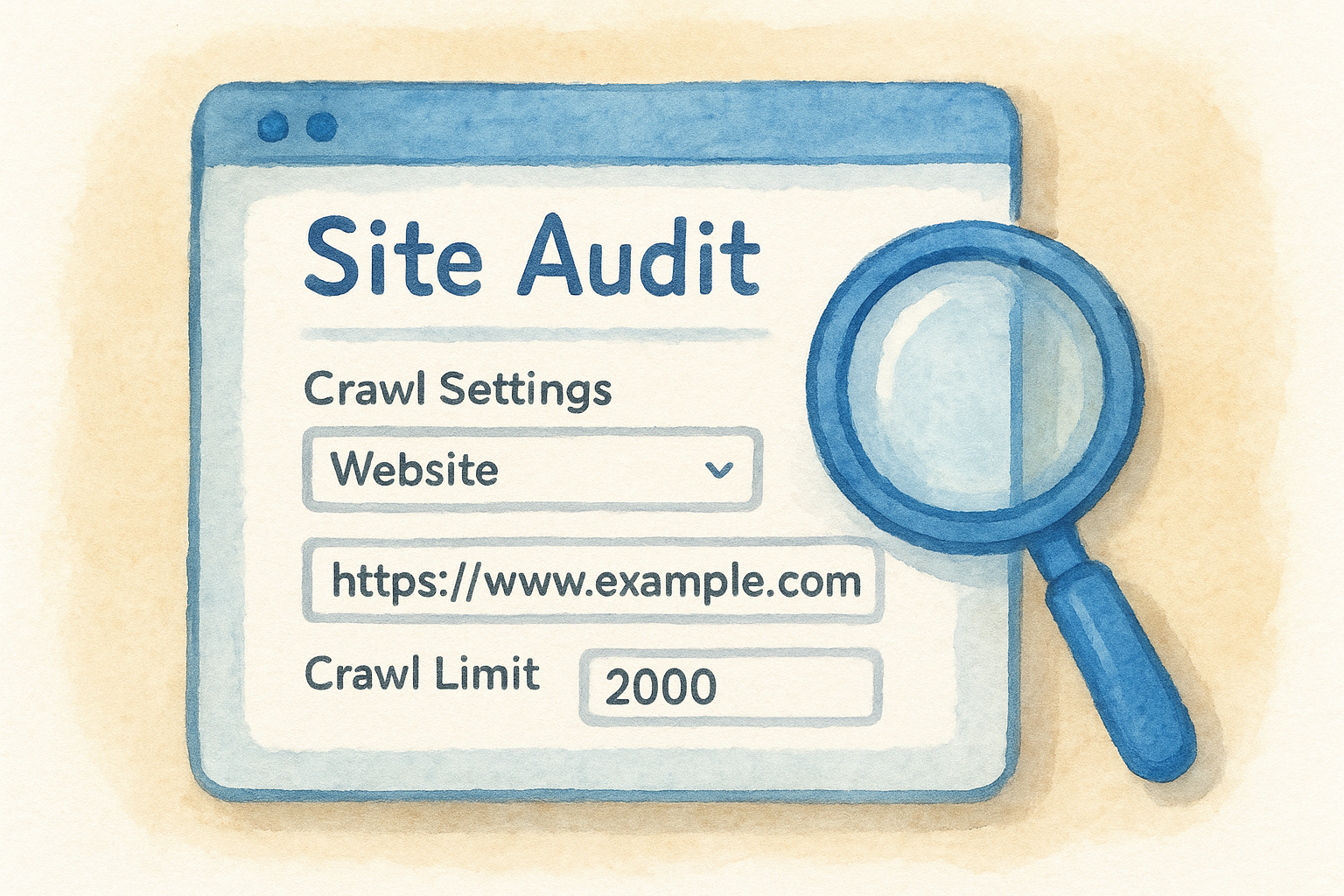 Configure crawl settings before you start
