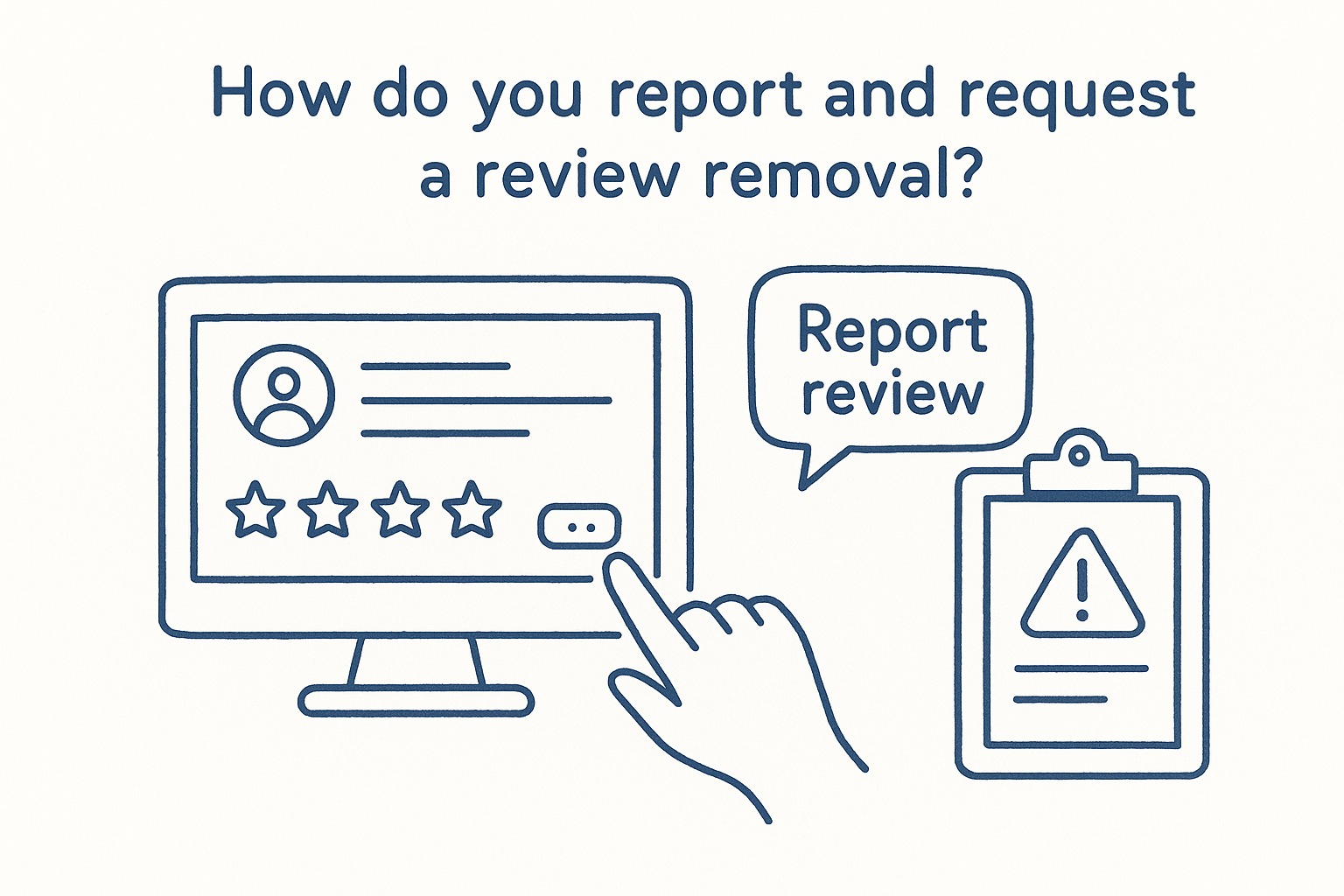 How do you report and request a review removal?
