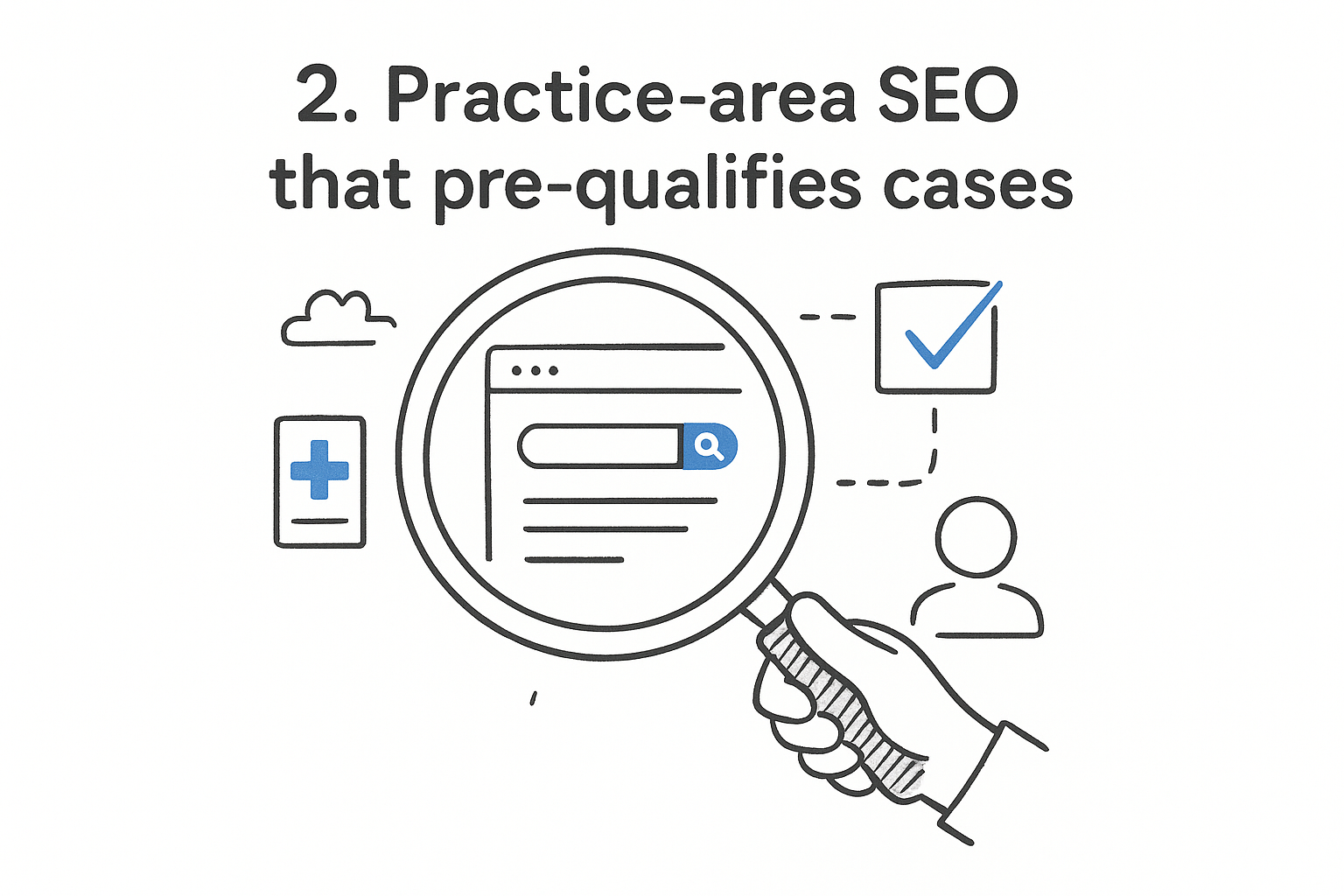 2. Practice-area SEO that pre-qualifies cases