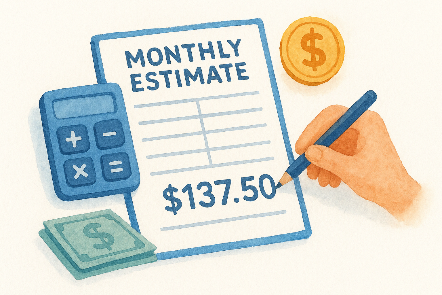 Build a simple monthly estimate