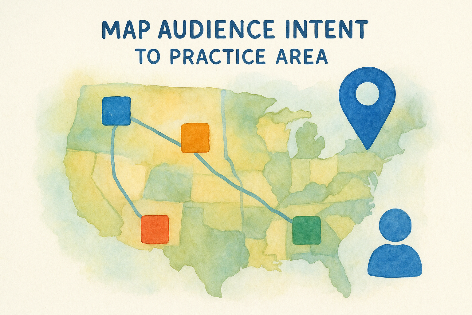 Map audience intent to practice area