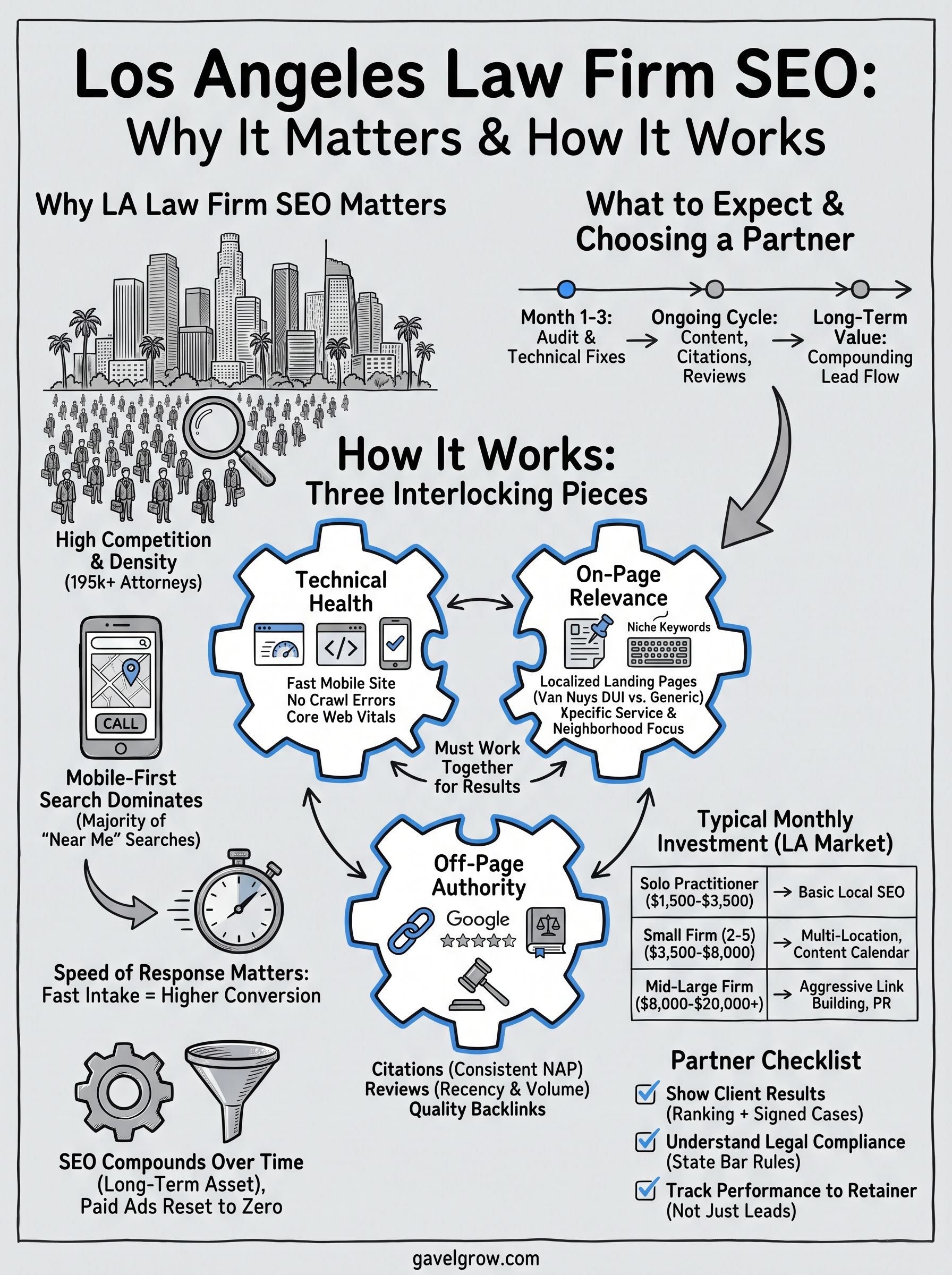 los angeles law firm seo infographic