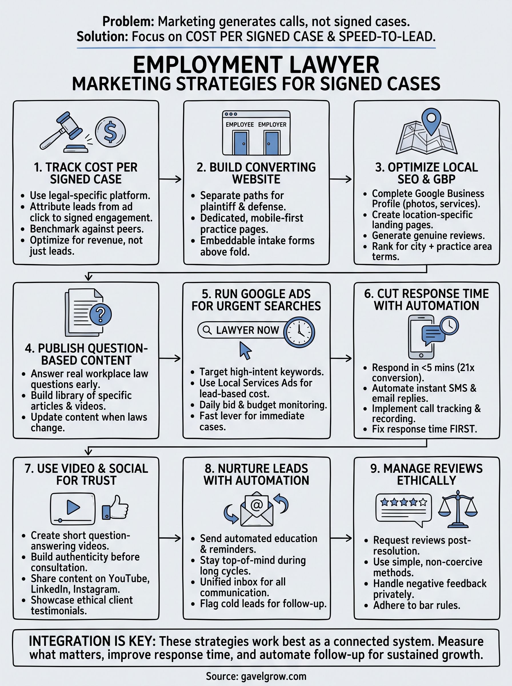 employment lawyer marketing infographic