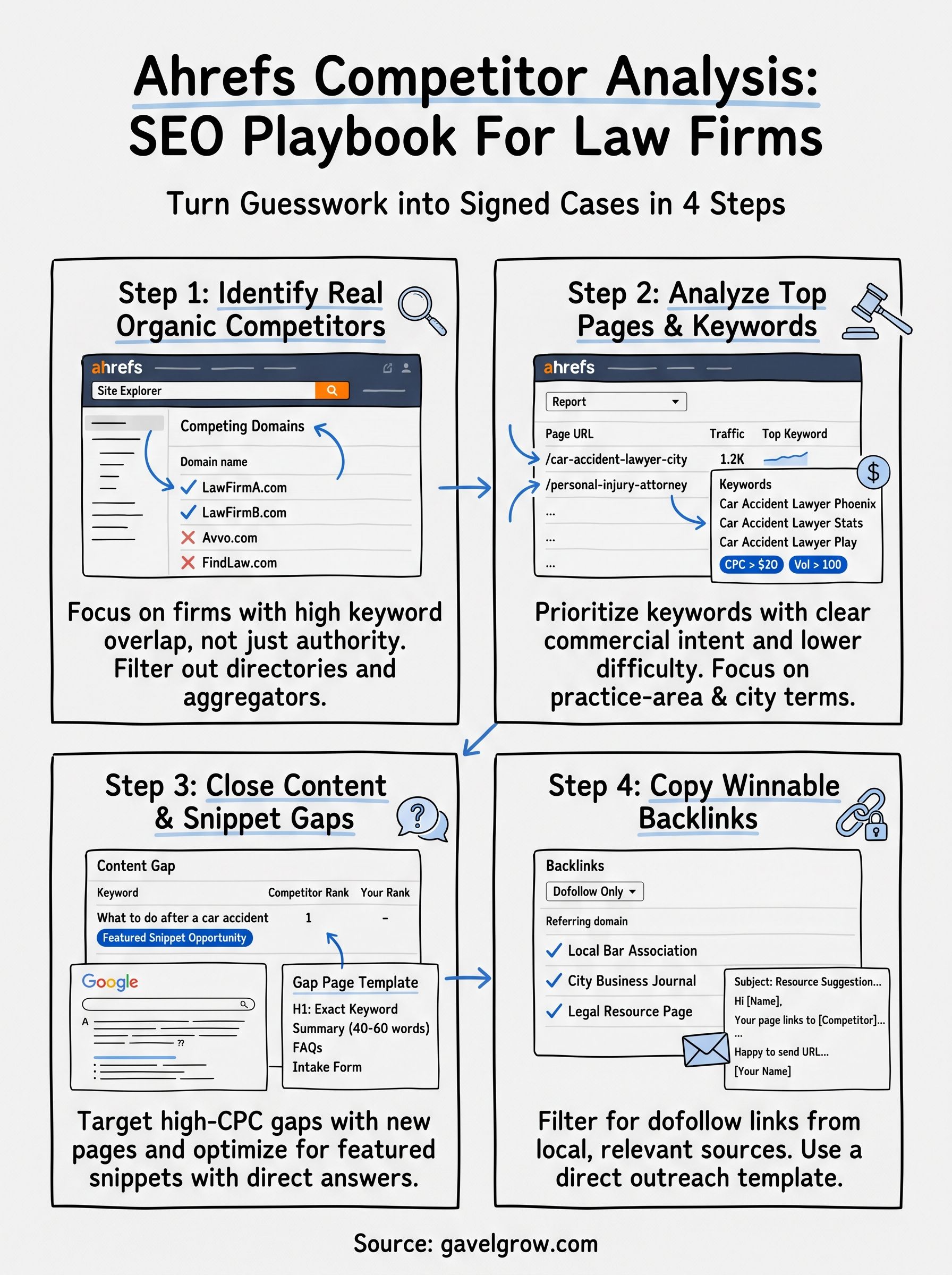 ahrefs competitor analysis infographic