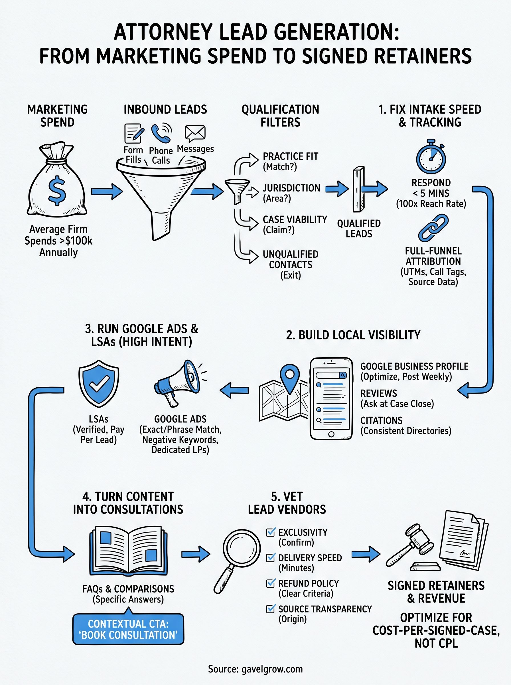 attorney lead generation infographic