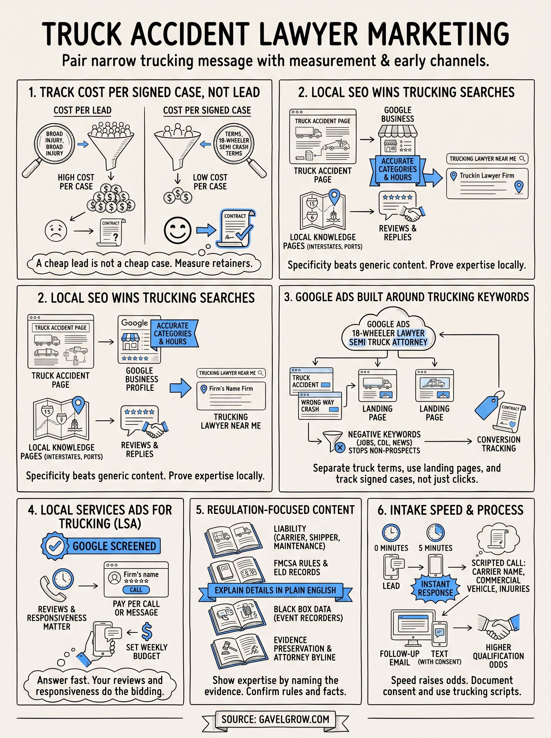 truck accident lawyer marketing infographic