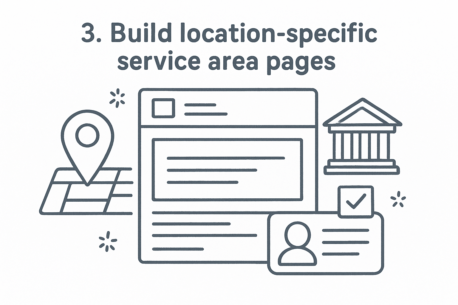 3. Build location-specific service area pages