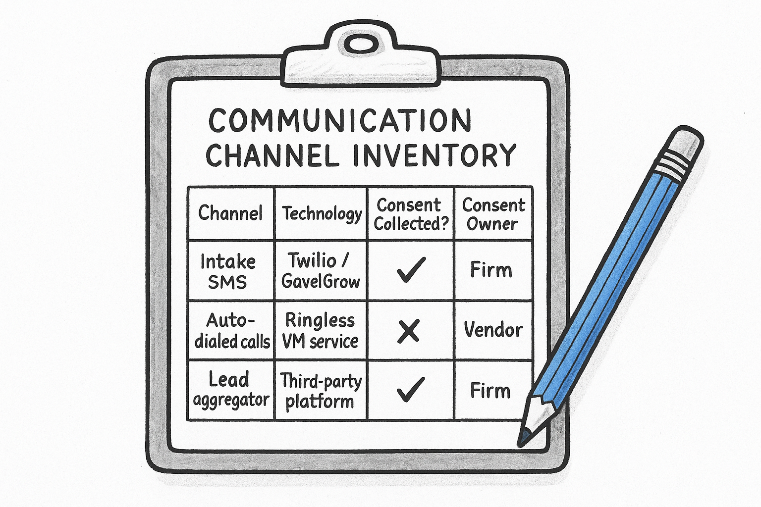 Build a communication channel inventory