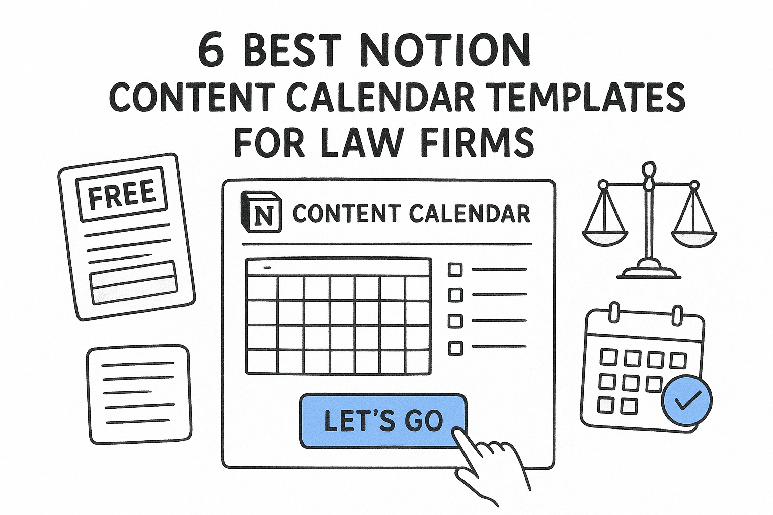 6 Best Notion Content Calendar Templates for Law Firms — featured image