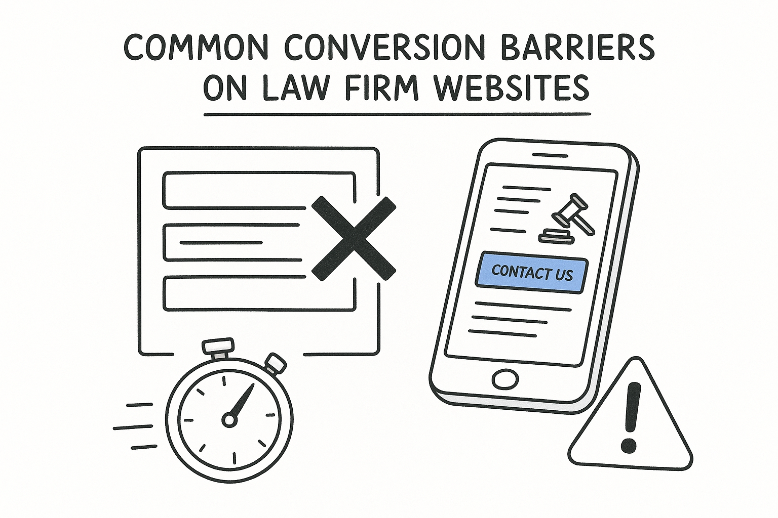 Common conversion barriers on law firm websites